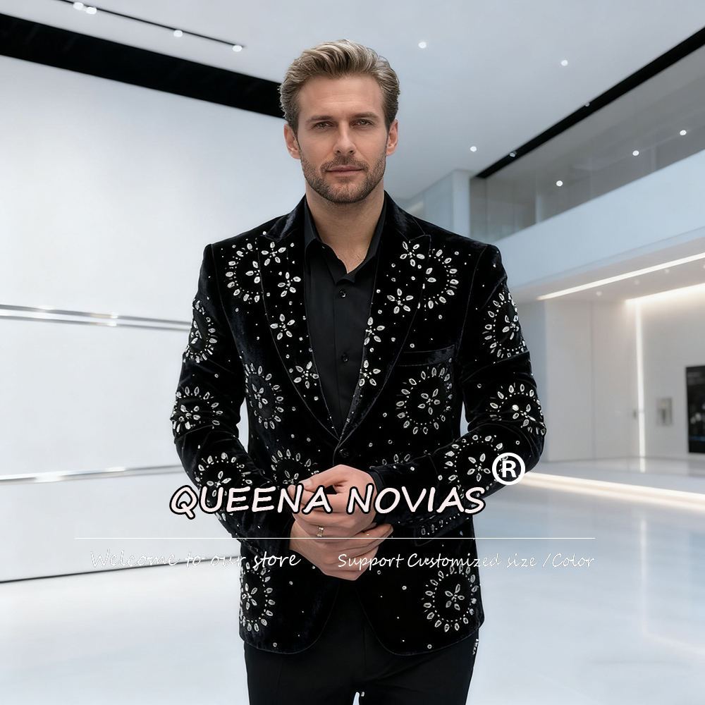 Men'S Formal Dinner Wear - Luxury Diamond Stones Suits Men For