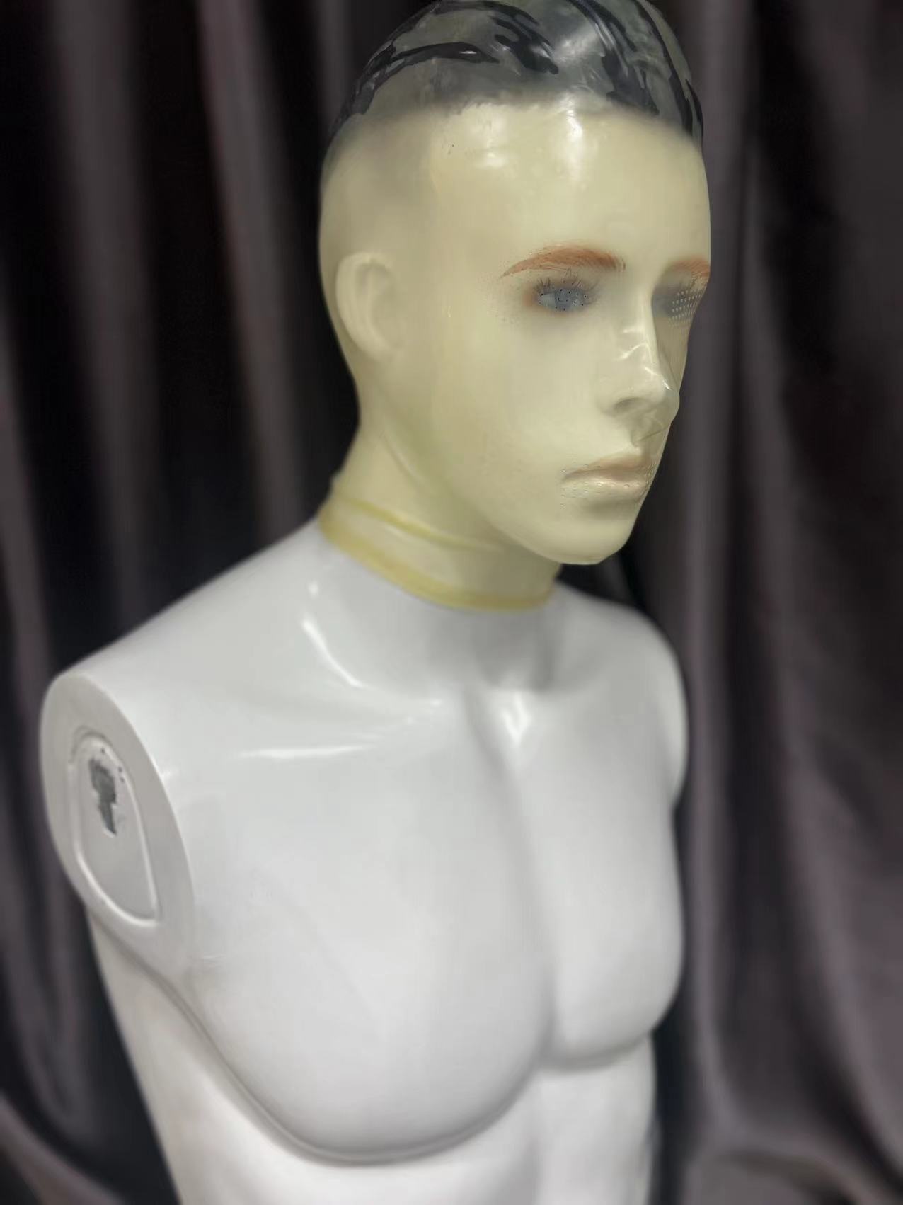 Men Formal Wear Vest - latex fetish man gloves rubber hood