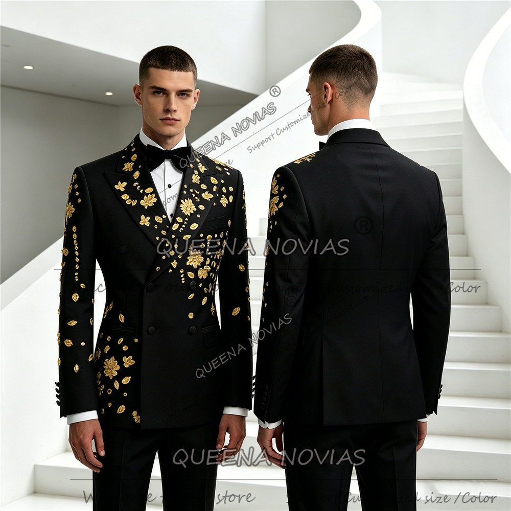 Men'S Formal Wear Jewelry - Exclusive Suit Men For Wedding Gold