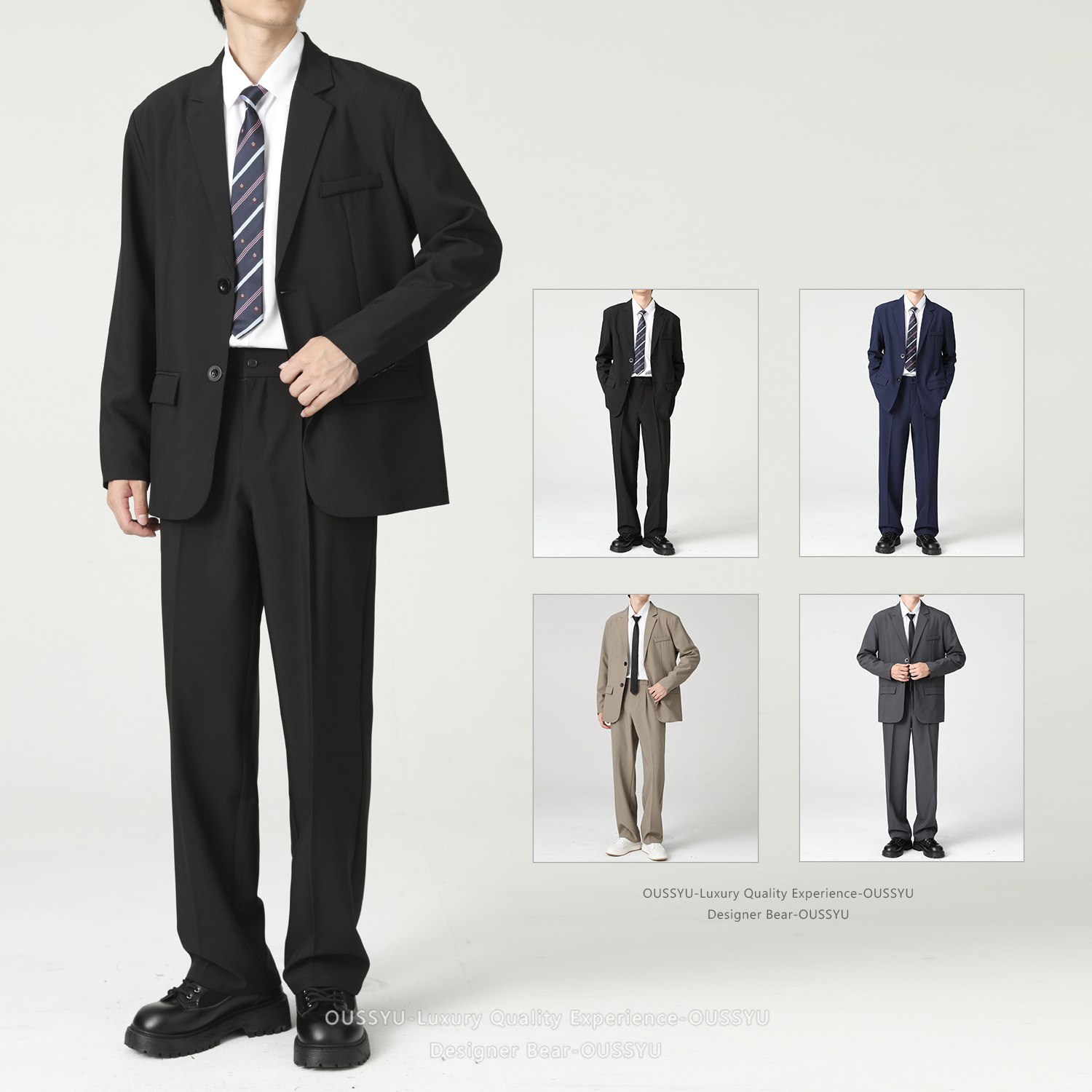 Korean Men Formal Wear - High Quality 2-piece Set Blazer &