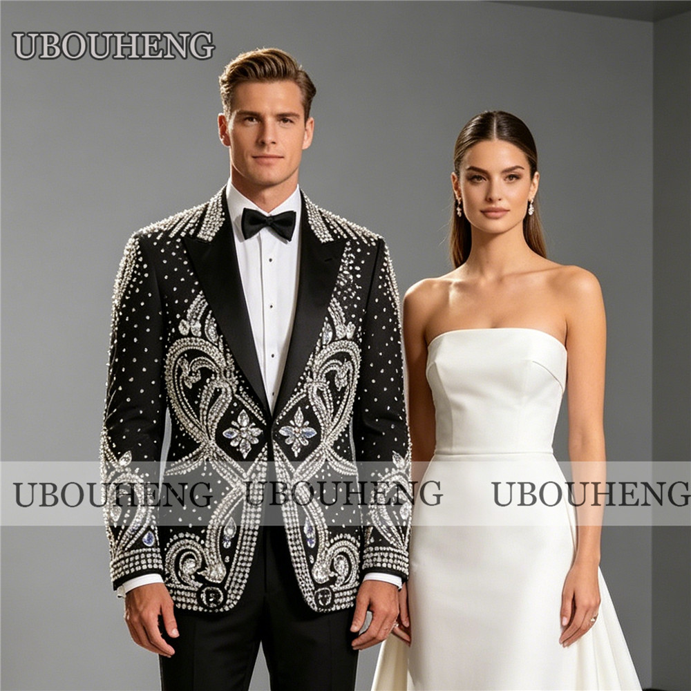 Men'S Formal Dinner Wear - Exquisite Wedding Suit For Man Diamond