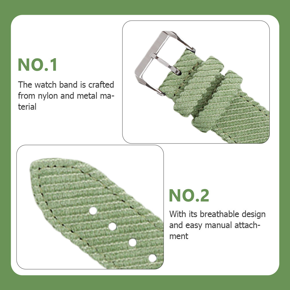 Men'S Formal Wear Watches - 20Mm Watch Band Replacement Nylon Metal
