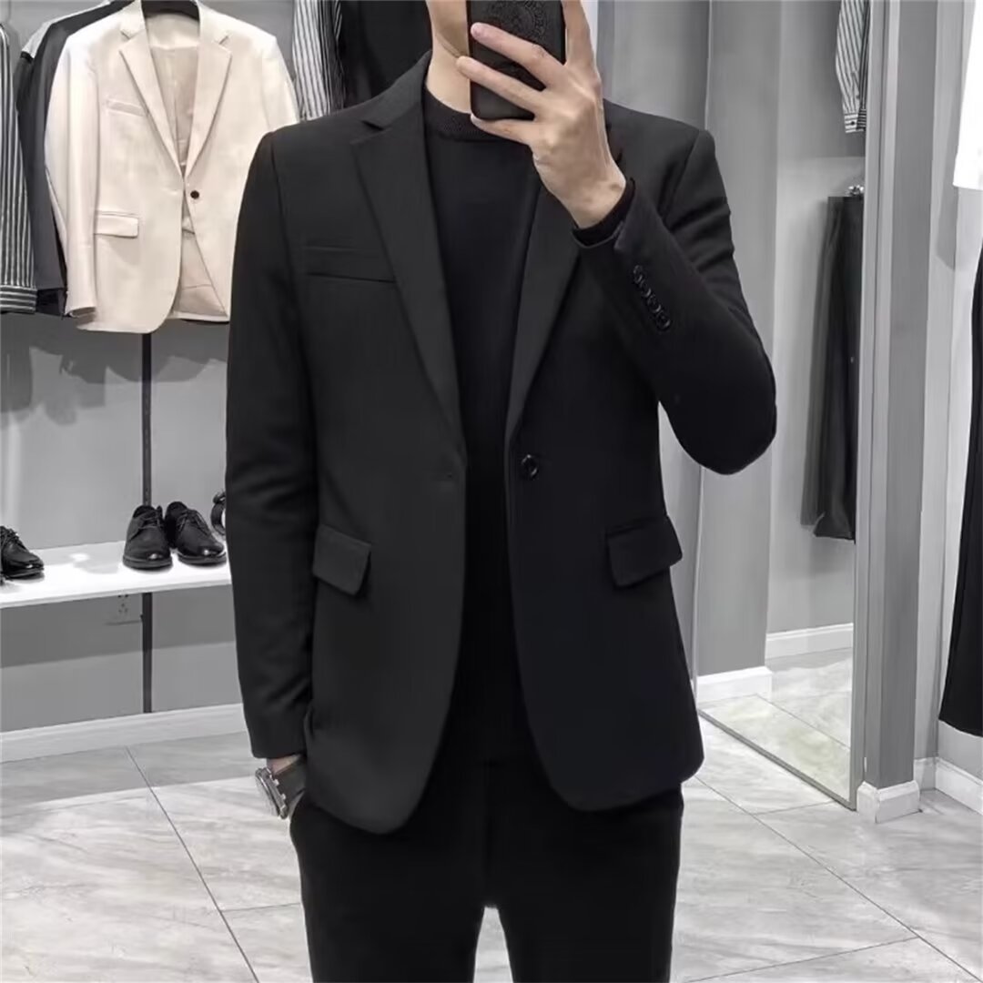 Asian Men Formal Wear - Men's Korean Style Slim Blazer Business