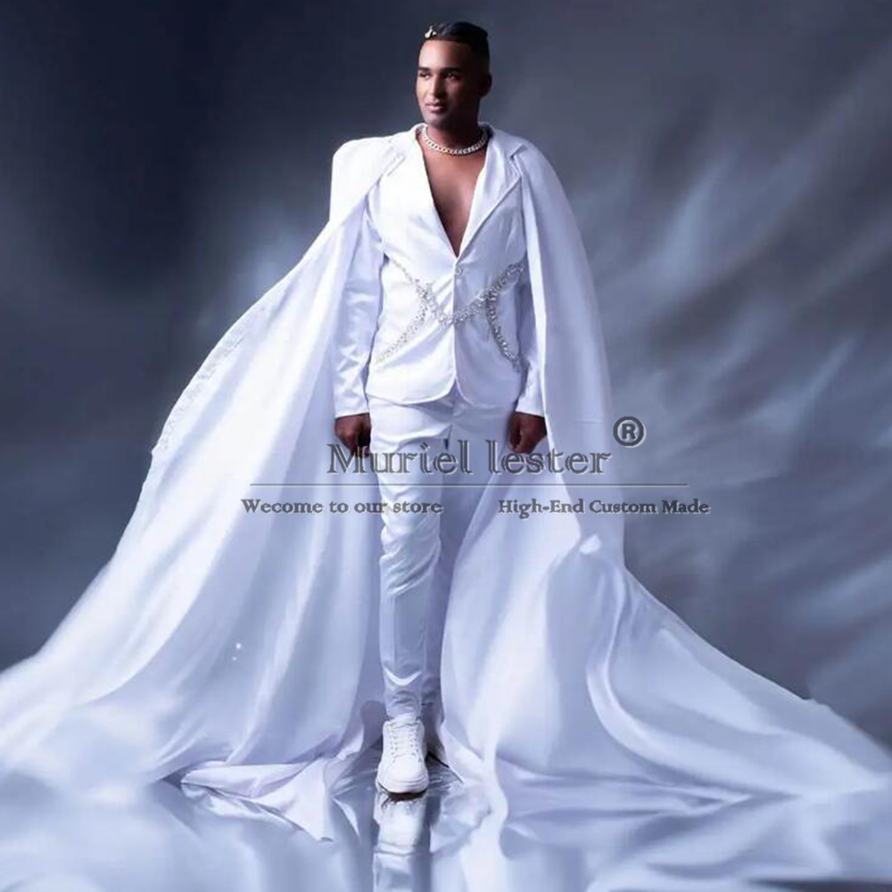 Men'S Formal Wear Jewelry - White Groom Wear Wedding Suits Jewelry