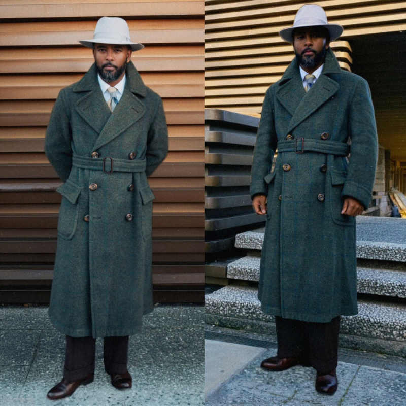 Men'S Formal Wear In Winter - Graceful Men Overcoat 1 Piece Double
