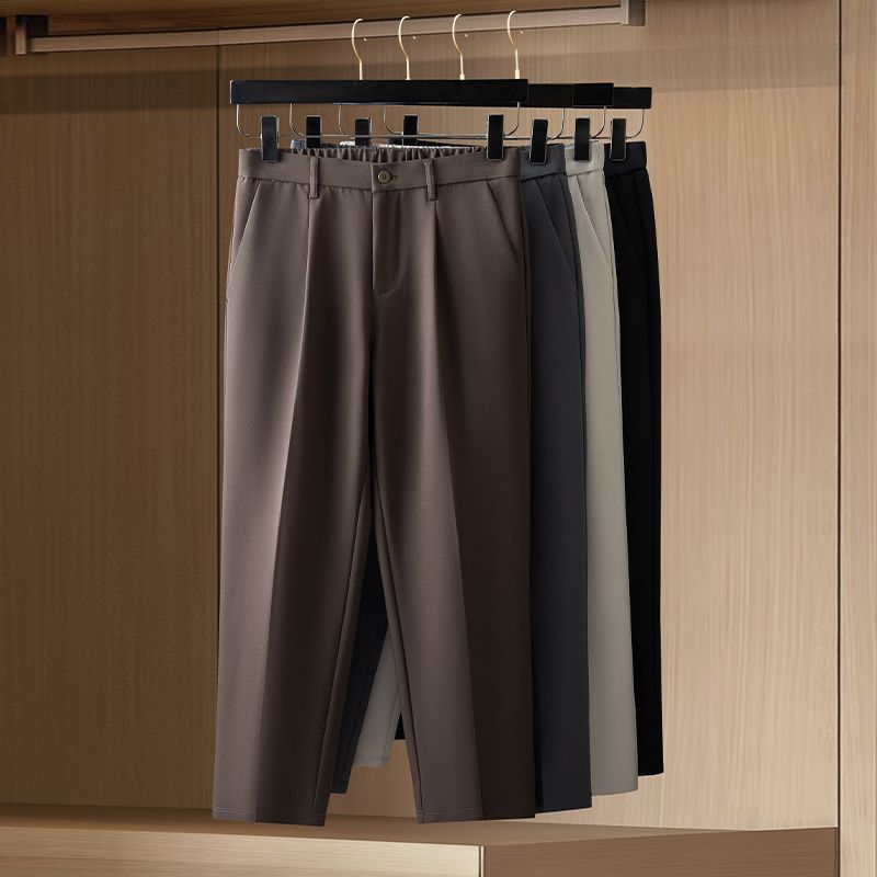 Korean Men Formal Wear - Men's Slim Fit Formal Suit Pants
