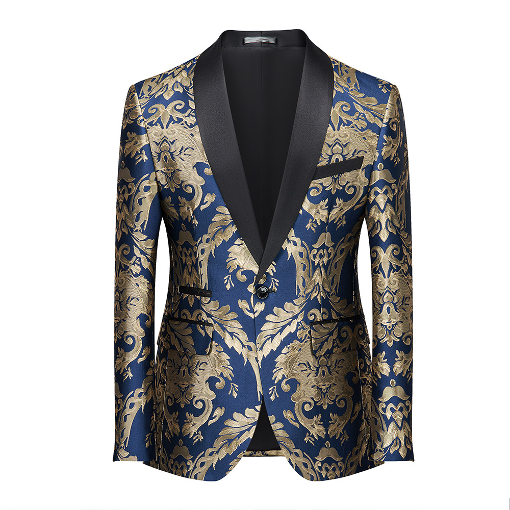 Luxurious Red & Gold Brocade T - Asian Men Formal Wear review and price