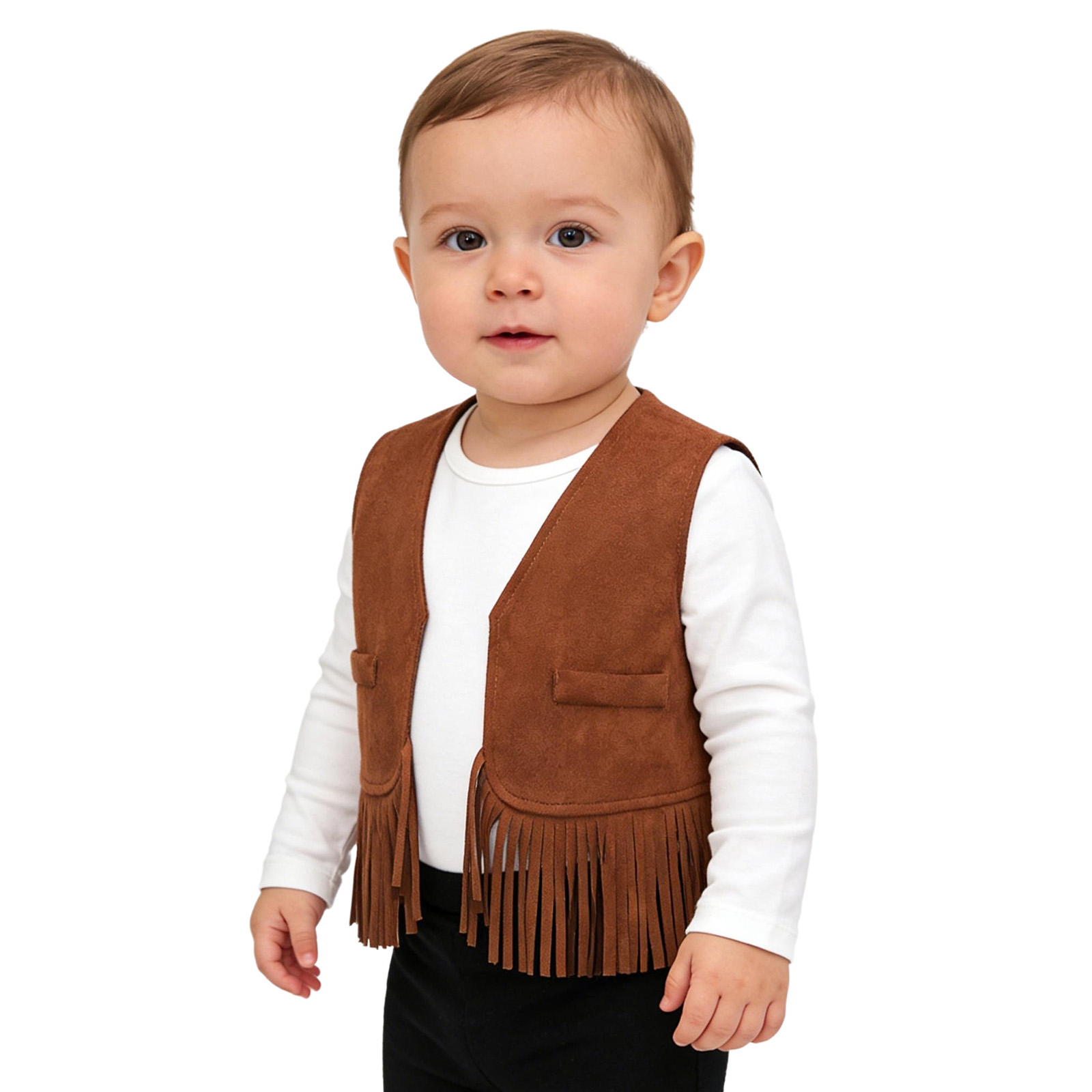 Boys Girls Cowboy Suede Vest O - Men Formal Wear Vest review and price