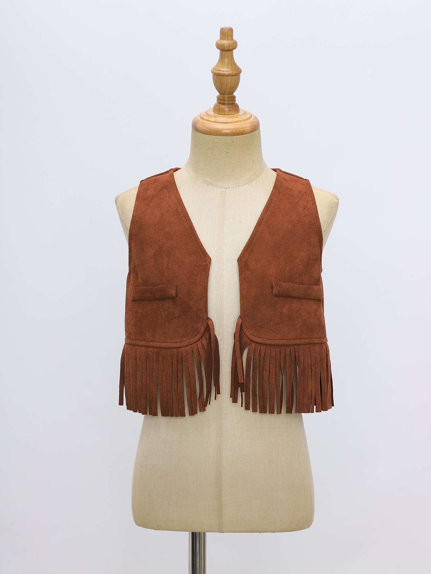 Boys Girls Cowboy Suede Vest O - Men Formal Wear Vest review and price