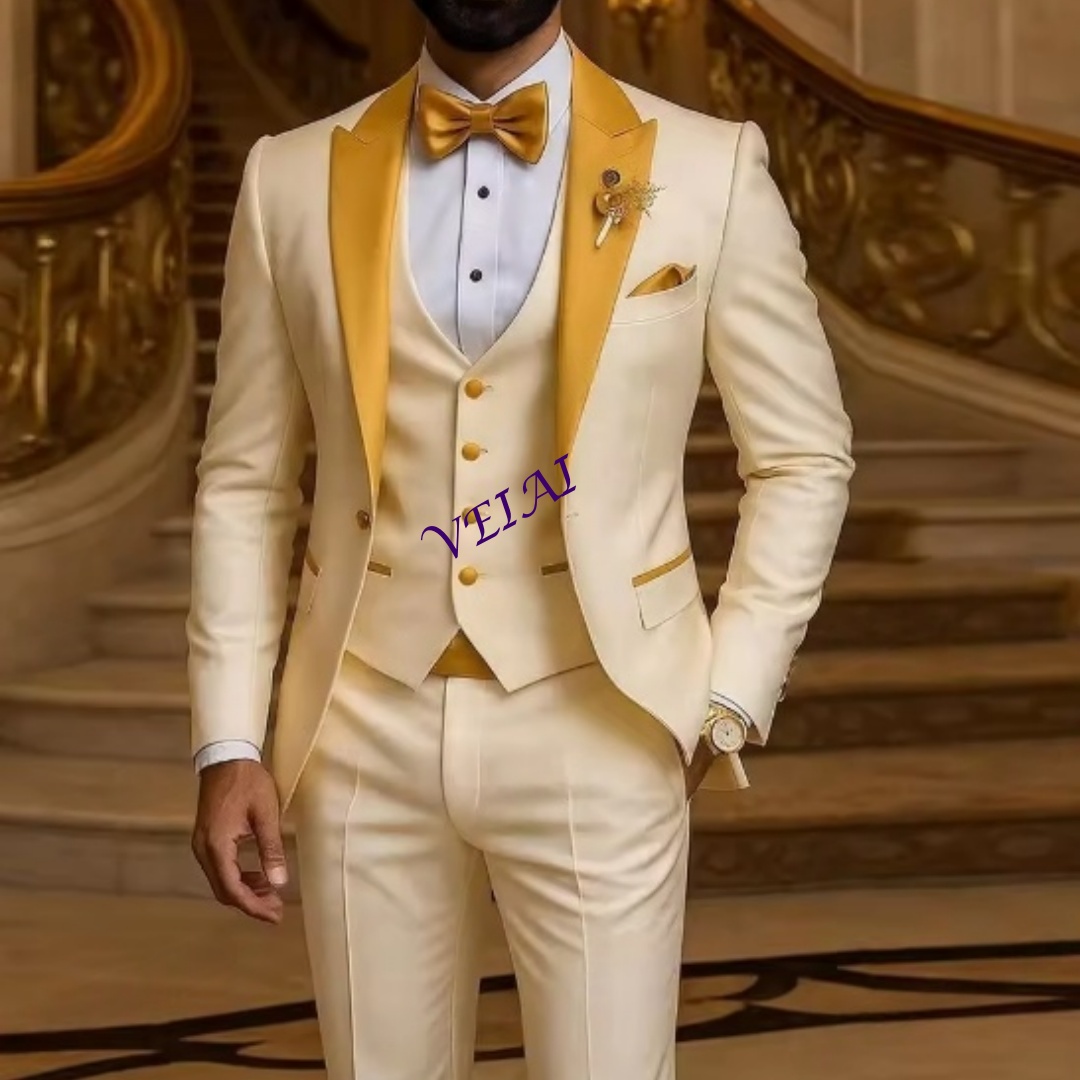 CustomizedGold Collar Ivory Me - Men Formal Wear Vest review and price
