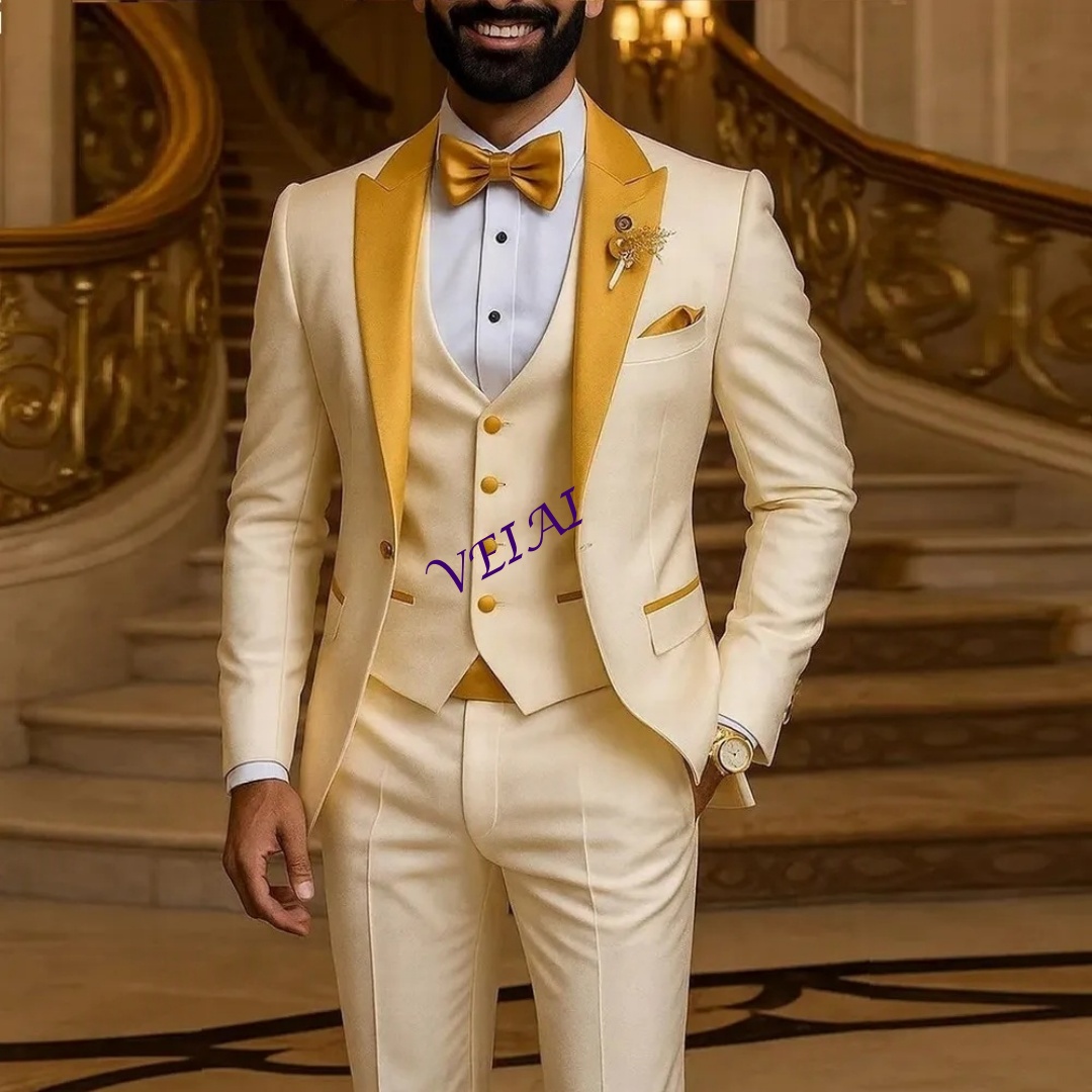 CustomizedGold Collar Ivory Me - Men Formal Wear Vest review and price