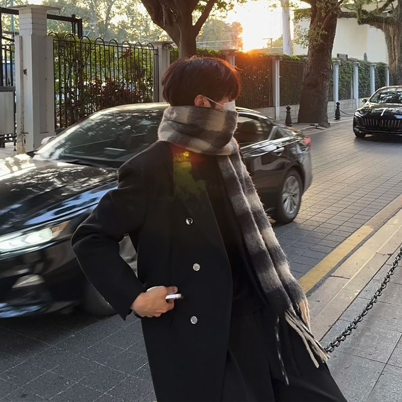 Korean Inspired Men's Wool Ove - Men'S Formal Wear In Winter review and price