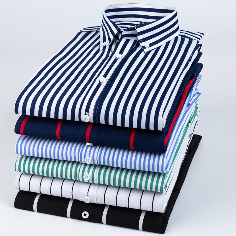 Mens Dress Shirts Striped Long - Korean Men Formal Wear review and price