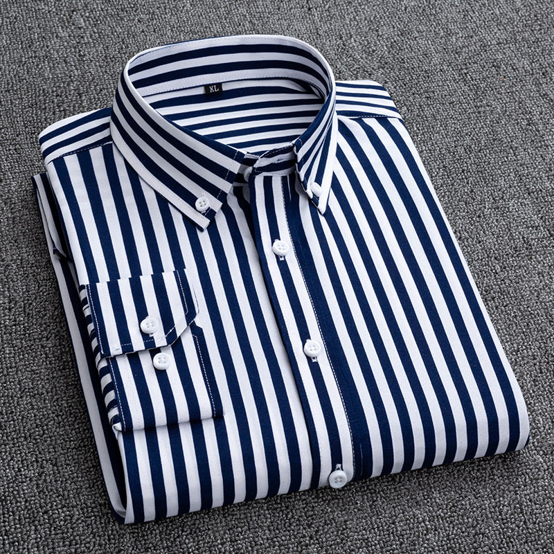 Mens Dress Shirts Striped Long - Korean Men Formal Wear review and price