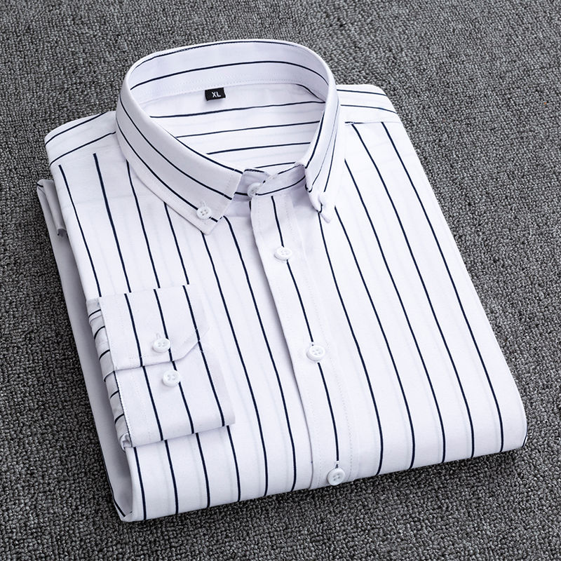 Mens Dress Shirts Striped Long - Korean Men Formal Wear review and price