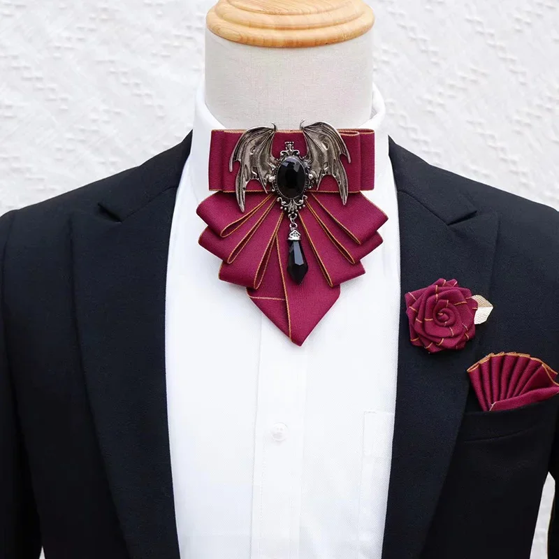 Men's Bow Tie Brooch Set Briti - Korean Men Formal Wear review and price