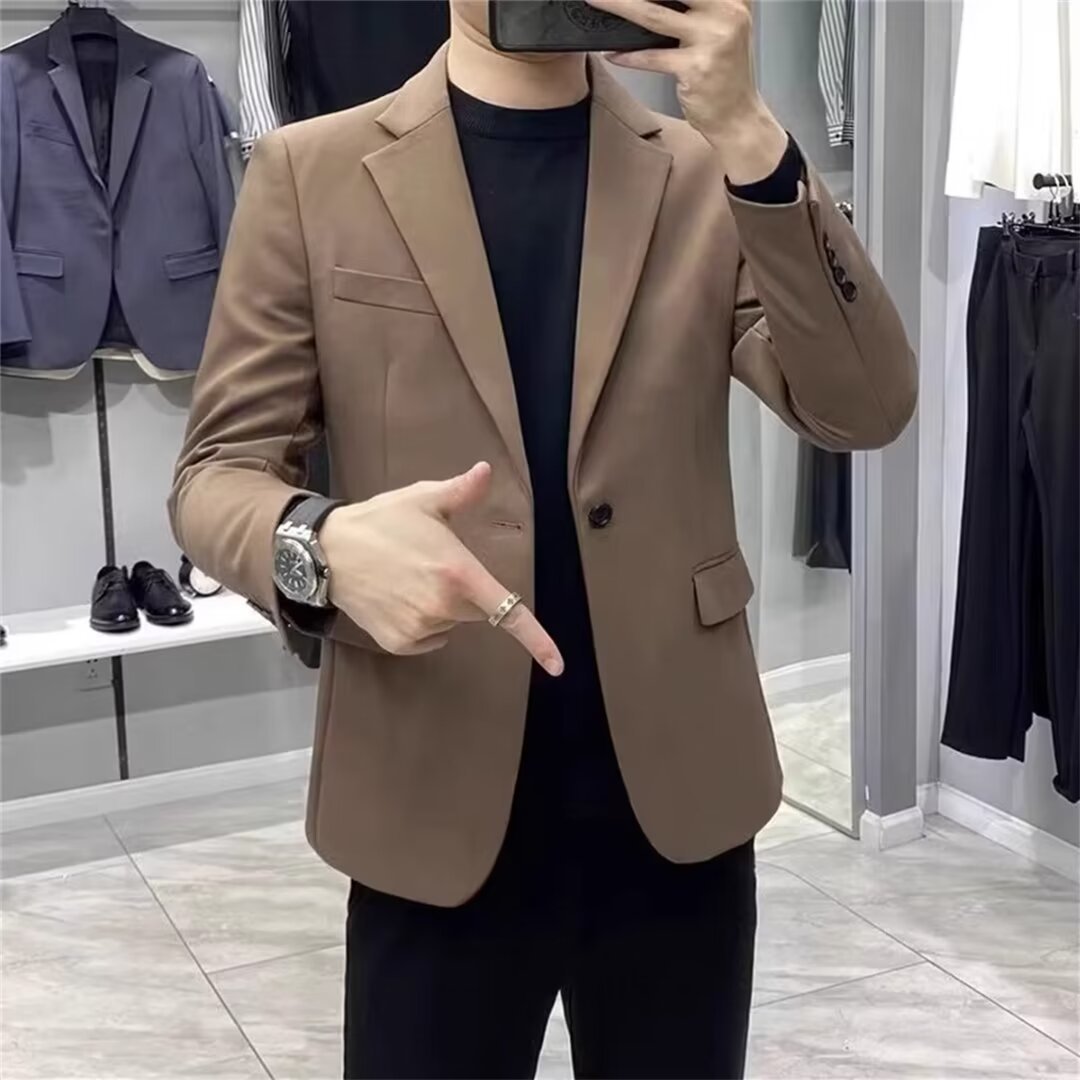Men's Korean Style Slim Blazer - Asian Men Formal Wear review and price