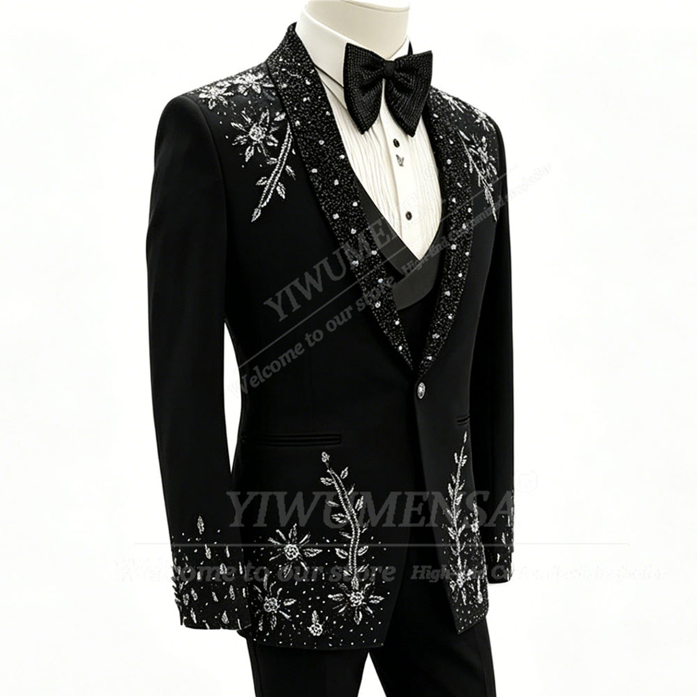 Brilliant Crystals Beading Sui - Men'S Formal Dinner Wear review and price