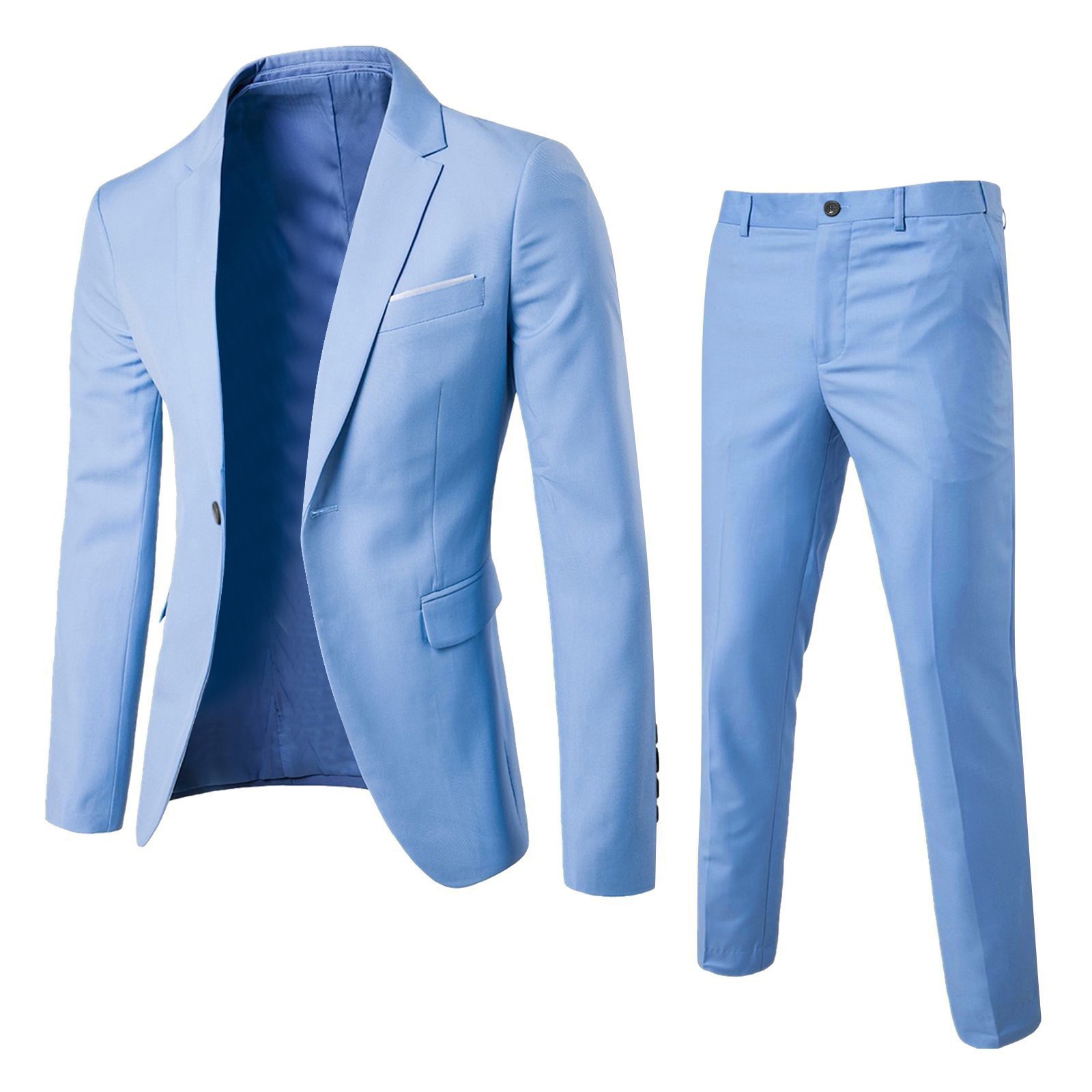 Mens Suit Set Two Piece Busine - Korean Men Formal Wear review and price