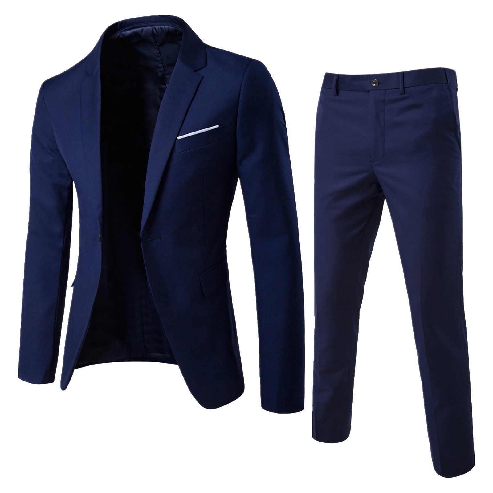 Mens Suit Set Two Piece Busine - Korean Men Formal Wear review and price