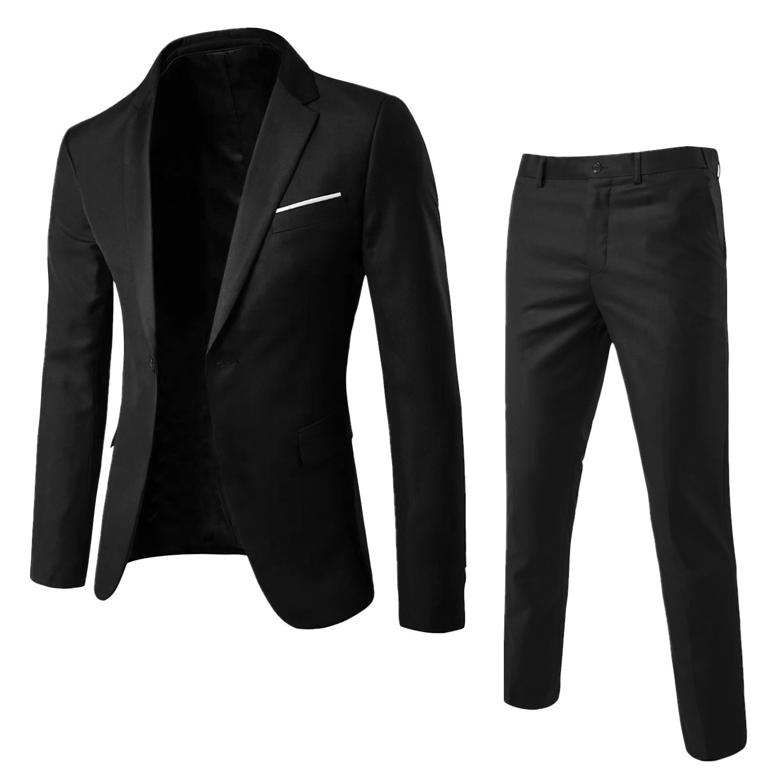 Mens Suit Set Two Piece Busine - Korean Men Formal Wear review and price