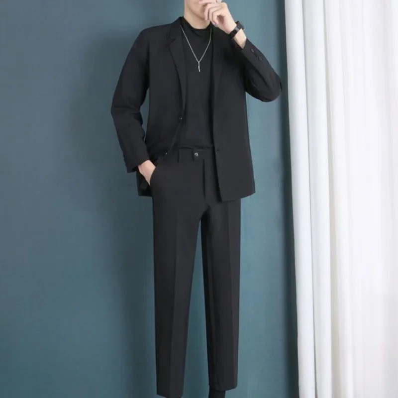 Men's Apricot Tow Piece Suit S - Korean Men Formal Wear review and price