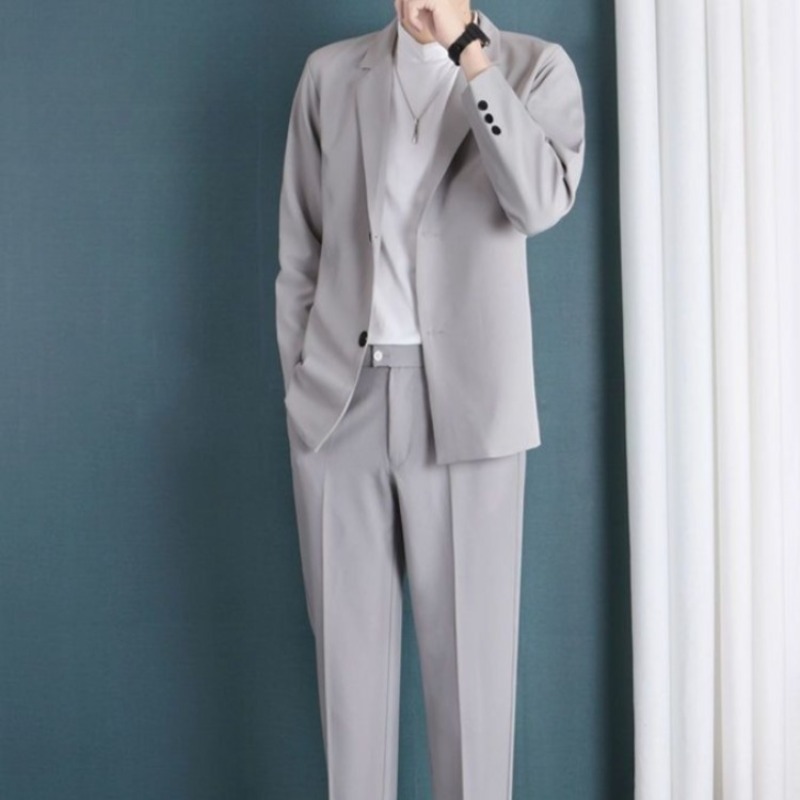 Men's Apricot Tow Piece Suit S - Korean Men Formal Wear review and price